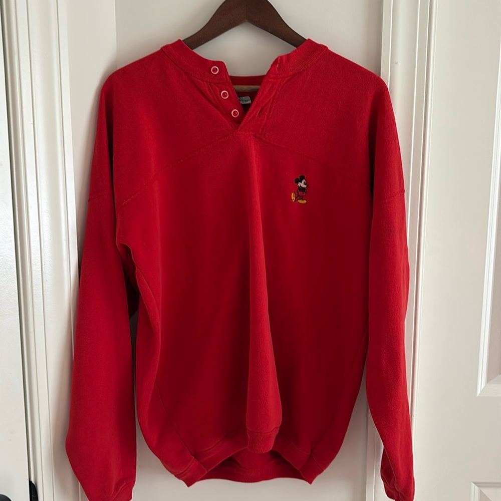 Red Mickey Mouse crewneck